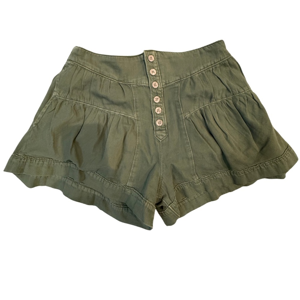Free People We The Free Fleur Shorts - Olive Green Women's Shorts - Size Medium